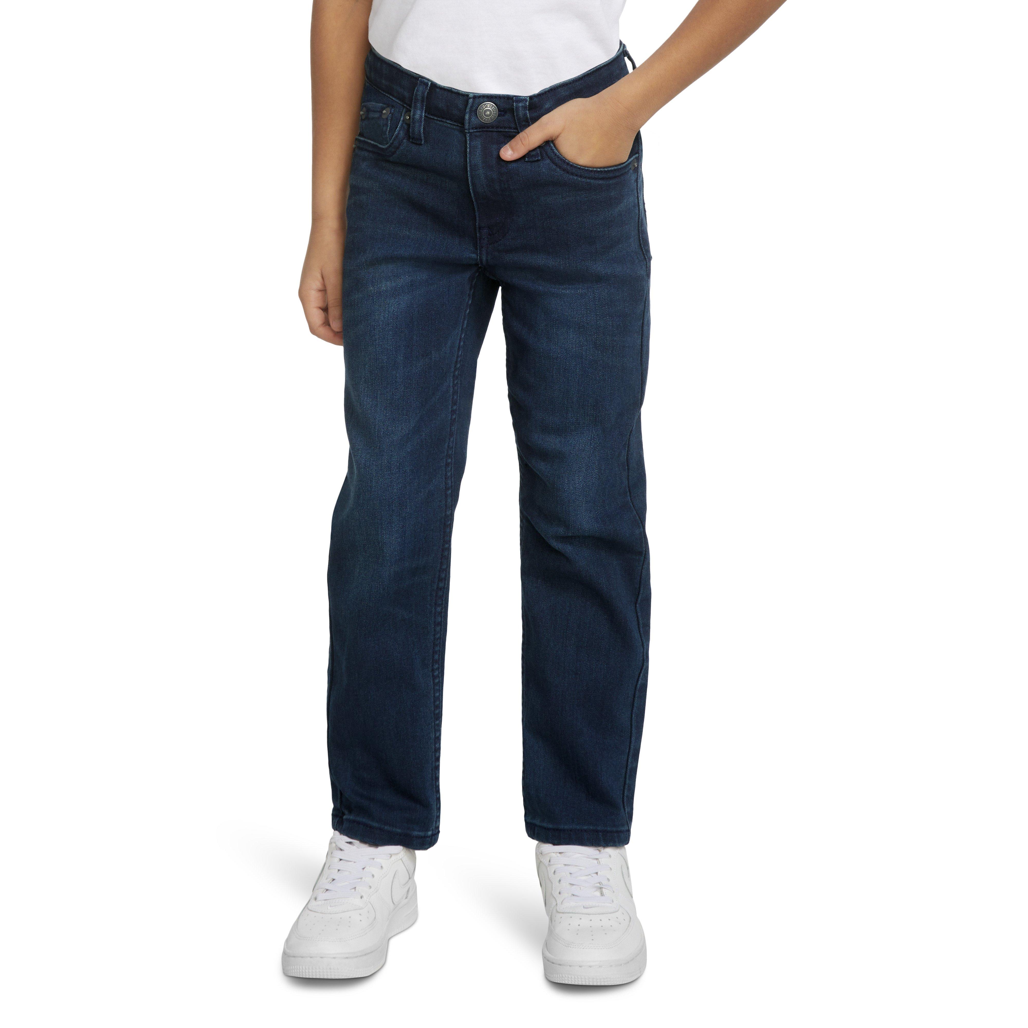 Levi's Little Boys' 502 Strong Performance Tapered Fit Dk Blue Wash Denim Jeans - DK BLUE